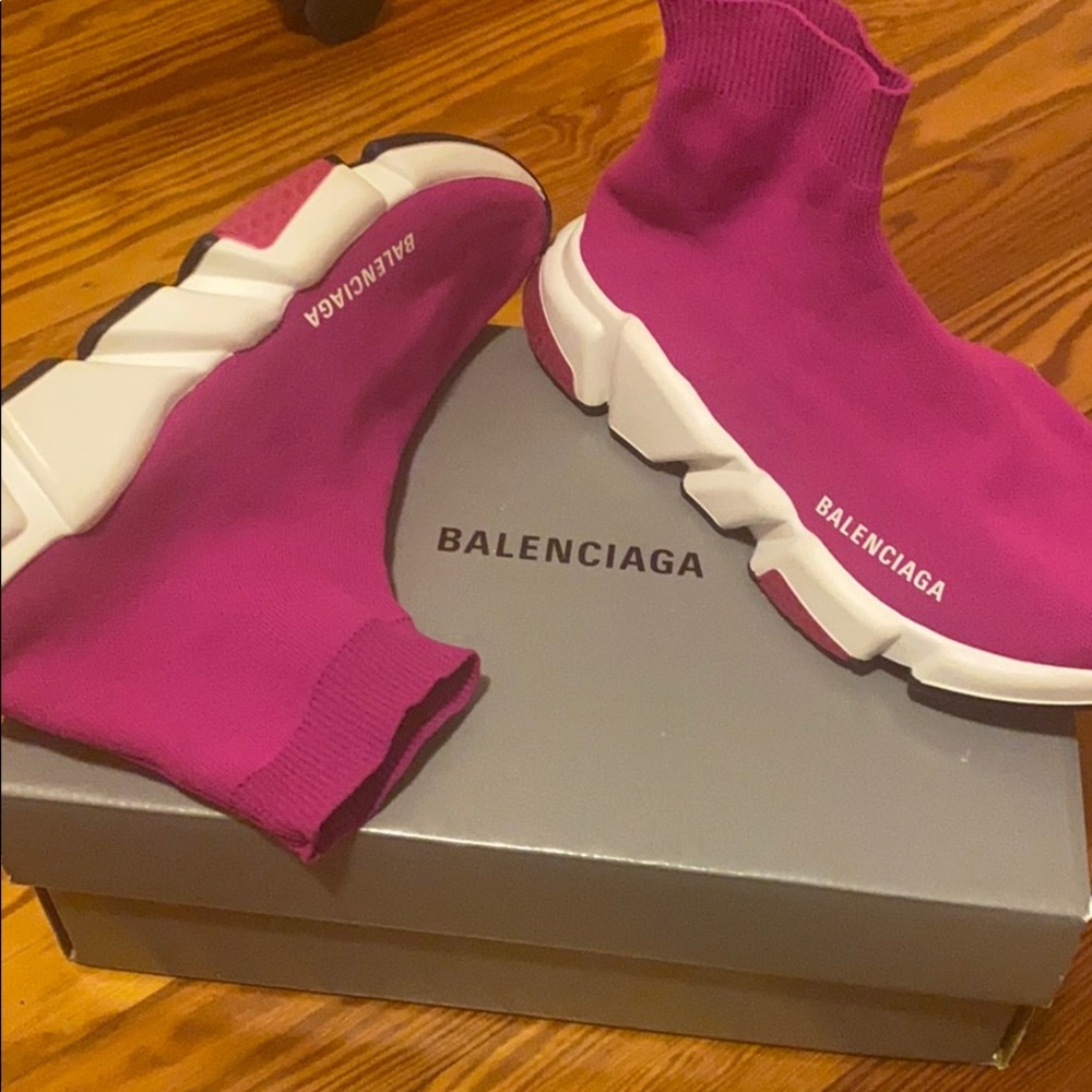 Balenciaga Fuchsia Speed Sneakers ( Used)